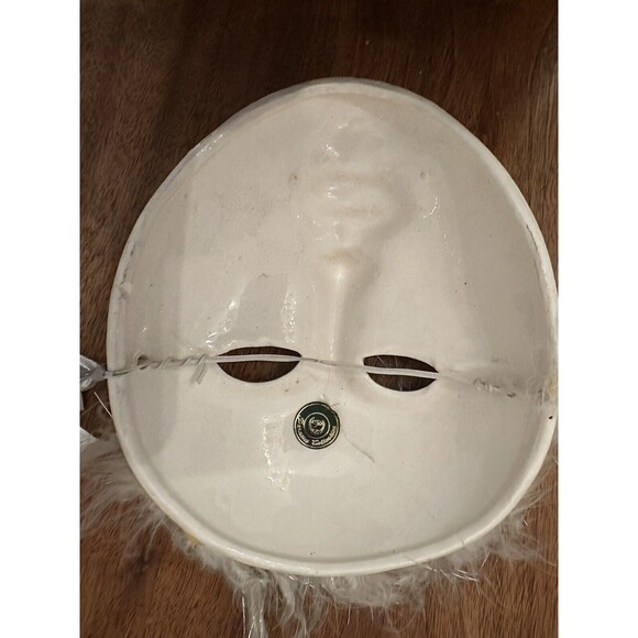 VNTG CERAMIC MARDI GRAS MASK WALL PARADISE COLLECTION  HANGING DECOR. 7 X 6 in - Picture 5 of 8